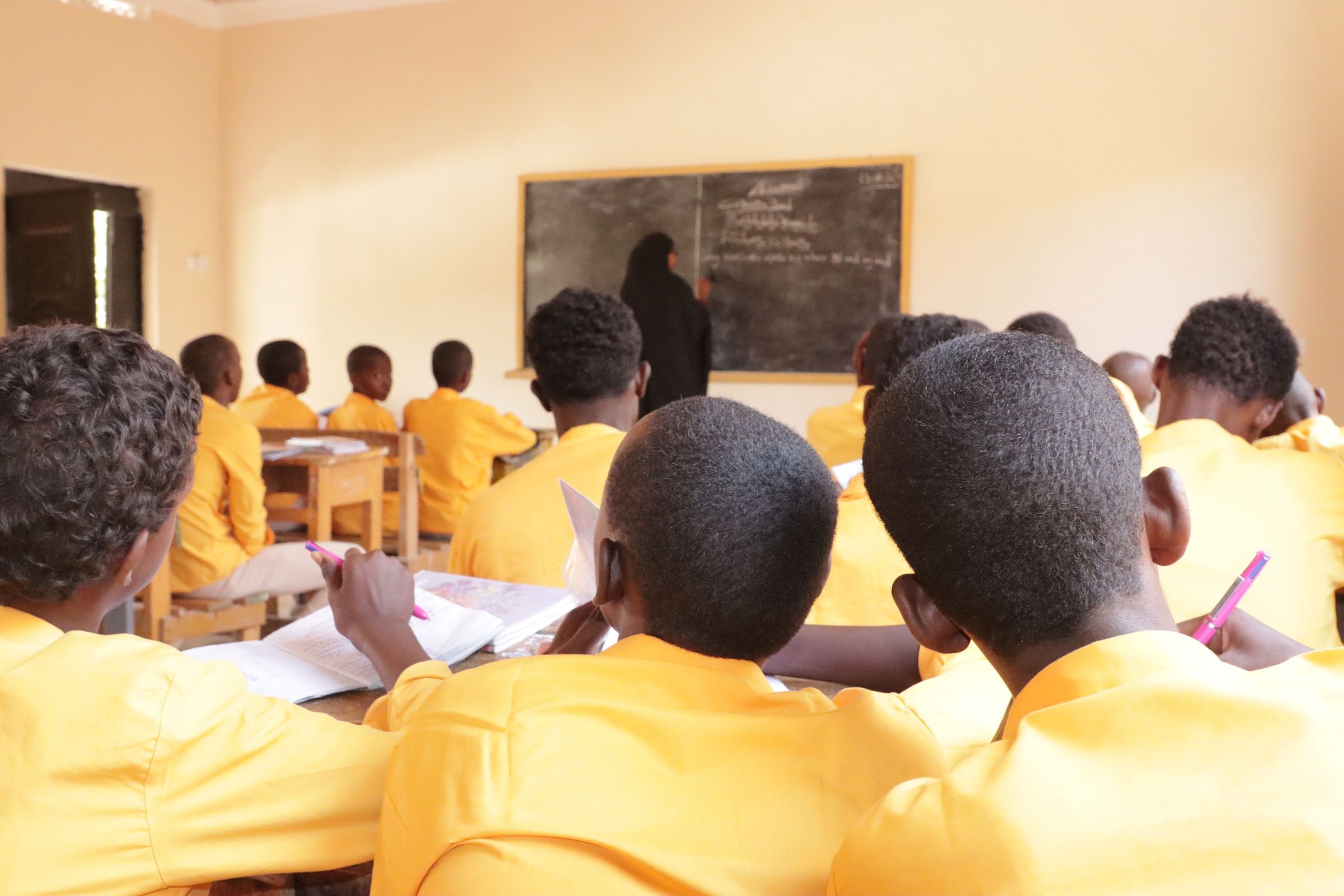 Children at Waxarcadde Primary and Secondary, Banadir state, are now learning in a safe, comfortable environment thanks to rehabilitated classrooms.